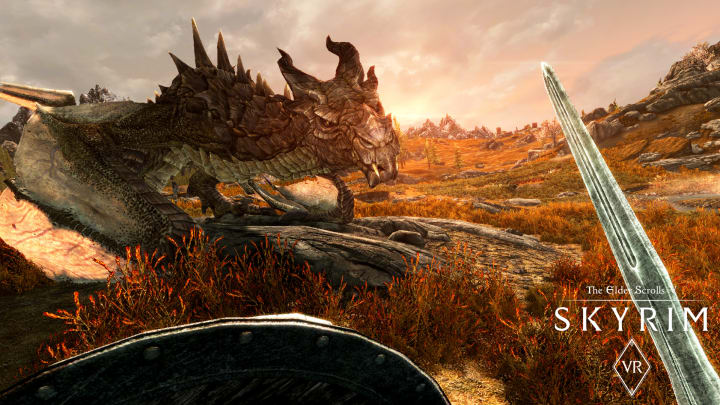Todos los dragones con los que puedes luchar en The Elder Scrolls V: Skyrim VR.