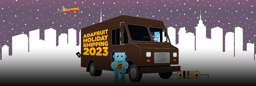 Adafruit holiday shipping 2023 blog