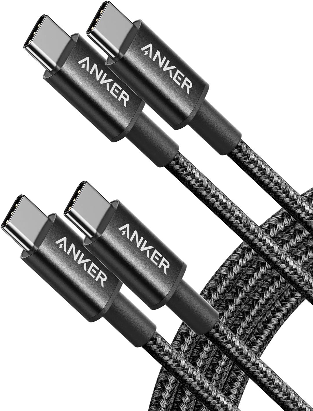 أنكر سلسلة النايلون الجديدة 3 USB-C إلى USB-C 2 حزمة