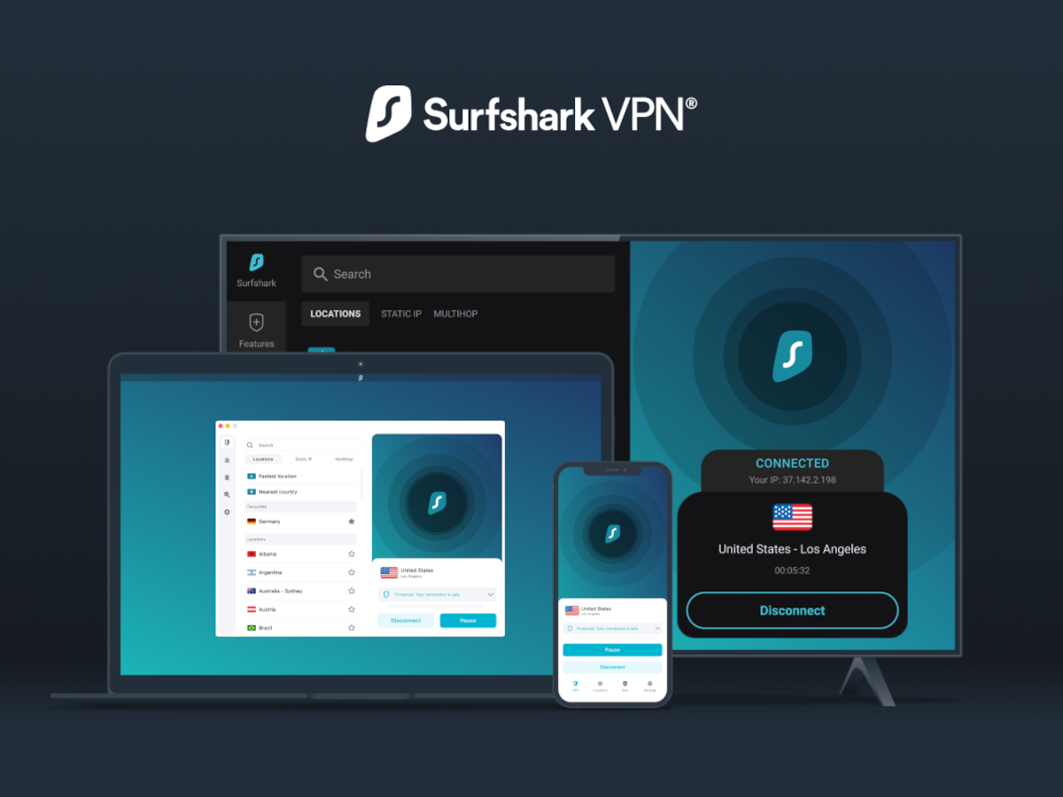 Surfshark VPN - 멀티홉을 위한 최고의 VPN