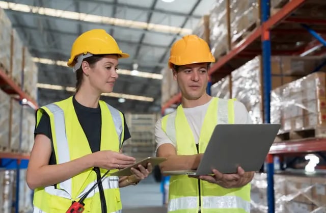 Warehouse workers using cloud-based WMS