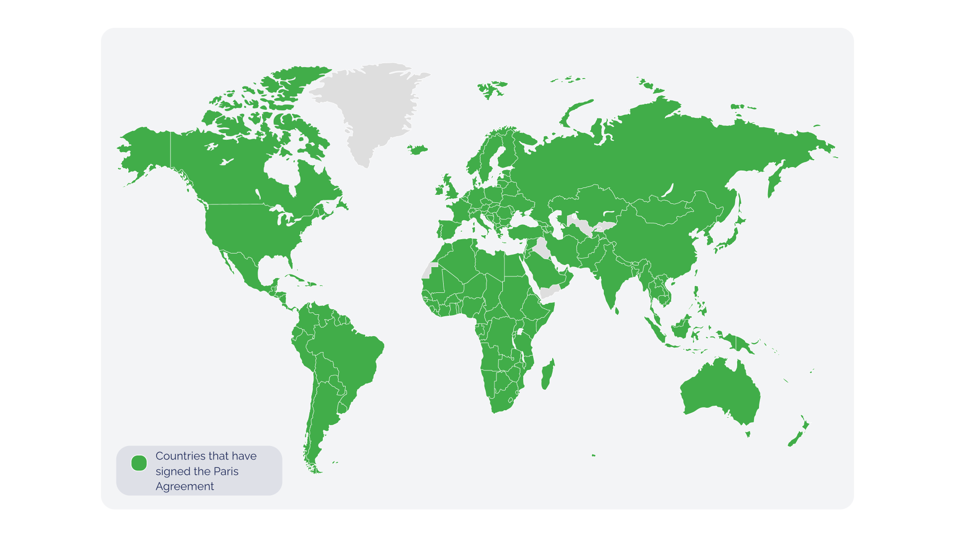 Расшифровка COP28_ глобальная одиссея экологических решений_Карта, показывающая страны, подписавшие Парижское соглашение_визуальное 3 (1)