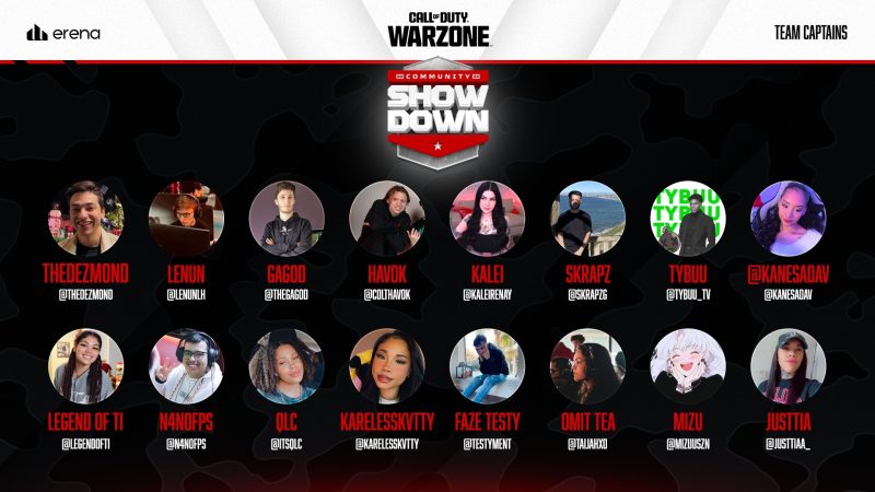 Here are the first 15 captains for the erenaGG Urzikstan Community Showdown.