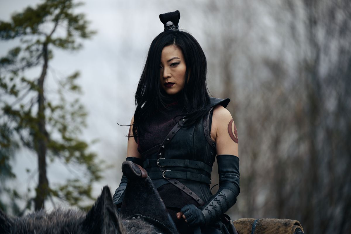 Arden Cho as June, the bounty hunter, as seen in the live-action Avatar: The Last Airbender