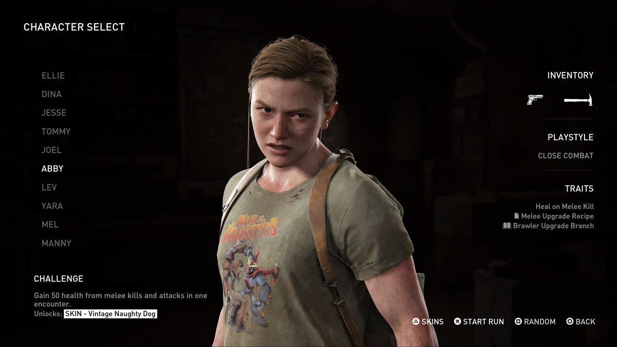 『The Last of Us Part 2 Remastered』のアビーの様子