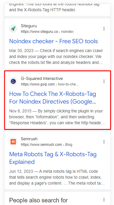 The new search snippet on mobile based on using data-nosnippet.
