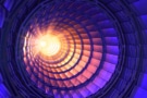 Künstlerische Illustration des Inneren eines Colliders
