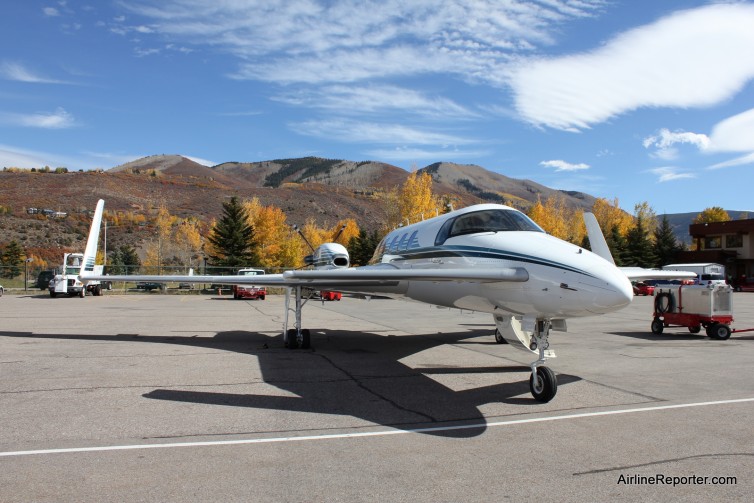 51-й звездолет N514RS находится в Аспене, штат Колорадо (ASE), перед нашим полетом.