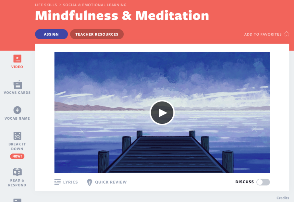 Video di consapevolezza e meditazione