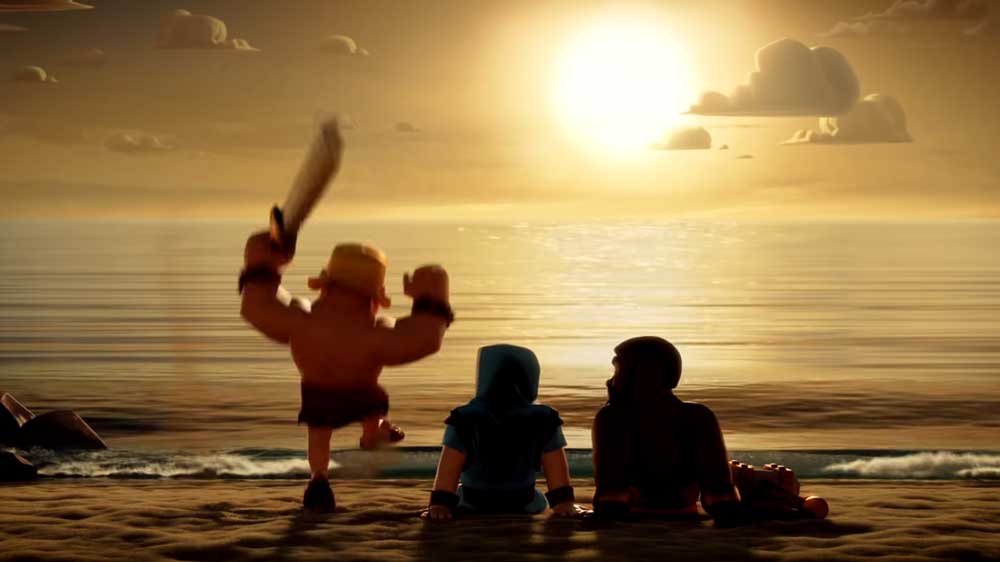 clash of clans promo video going into sea