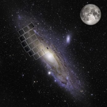 Roomalaisen avaruusteleskoopin simuloitu näkymä Andromedan galaksiin