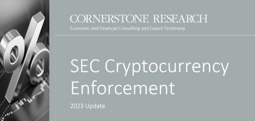 Cornerstone Research Crypto-handhaving 2023-update - Escalerende crypto-handhaving door SEC