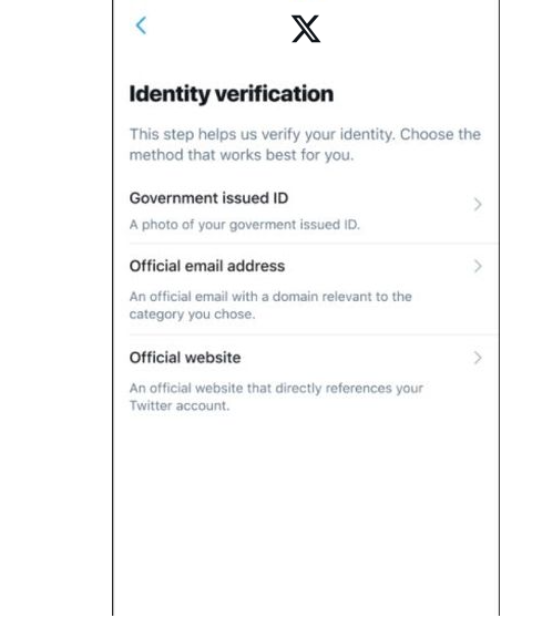 Twitter Identity verification