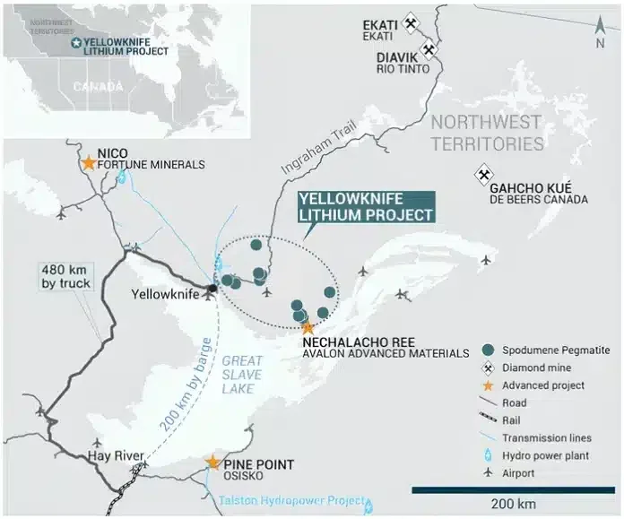 Proyecto de litio Yellowknife Li-FT Power