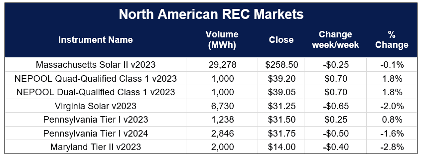 Rynek REC w Ameryce Północnej