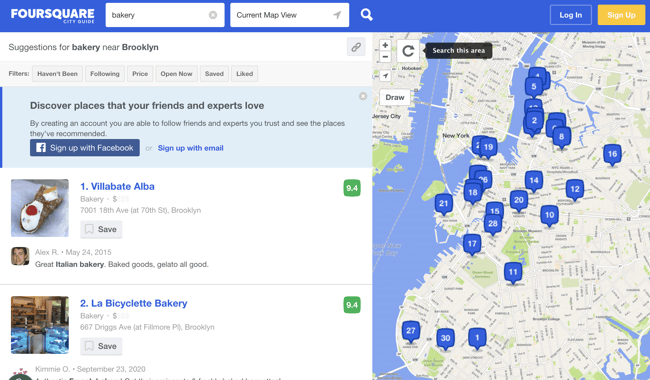 free business directory listings: foursquare