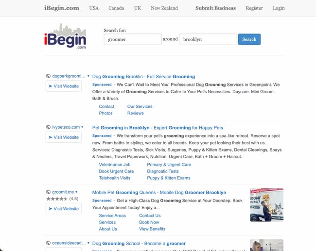 ηλεκτρονικός κατάλογος επιχειρήσεων: ibegin