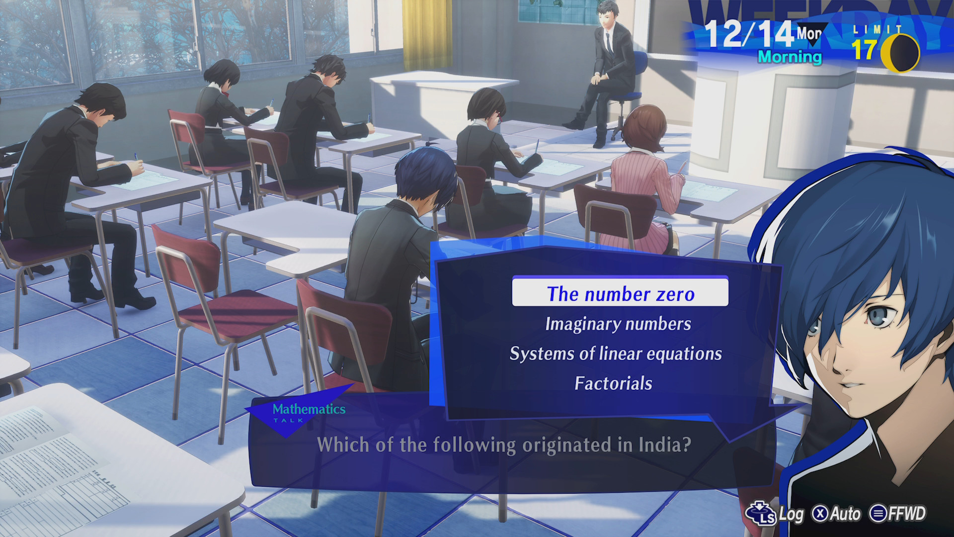 El protagonista de Persona 3 Reload hace un examen