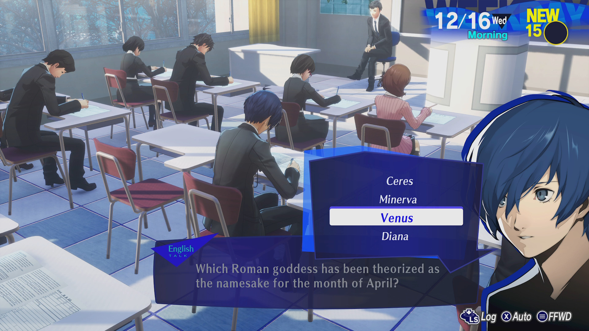 De hoofdrolspeler van Persona 3 Reload legt een examen af