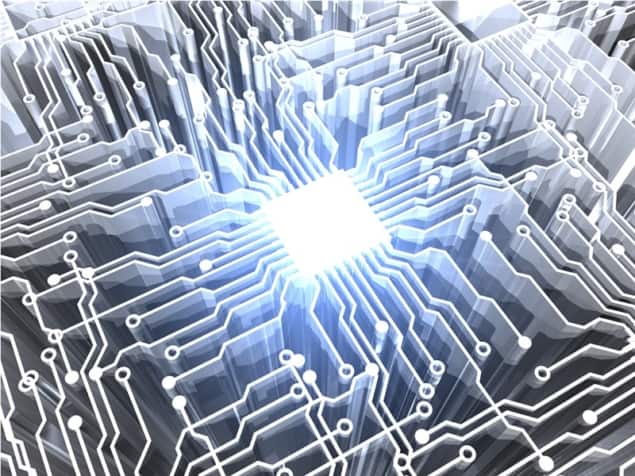 Illustratie van een kwantumcomputer