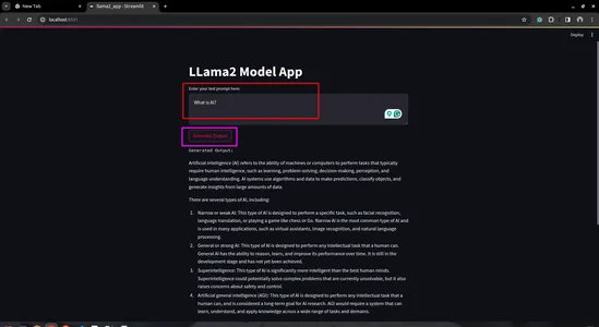 Aplicativo modelo LLama2