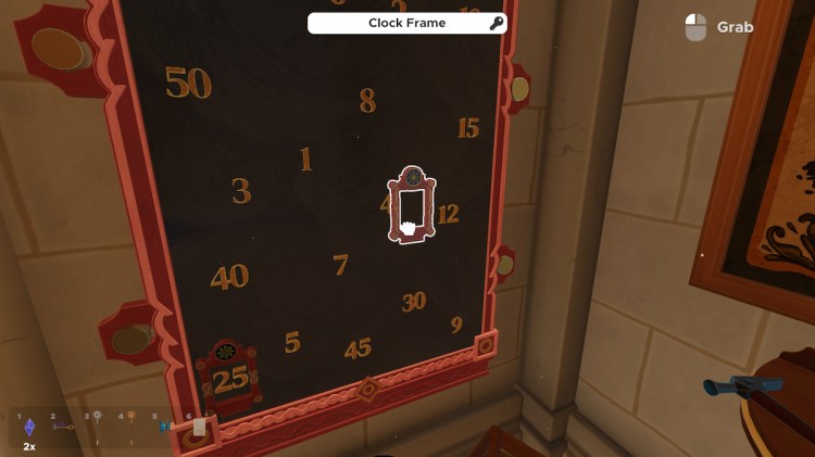 Cadre d'horloge mobile dans Escape Simulator