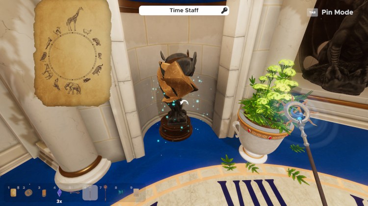 Statue de hibou dans Escape Simulator