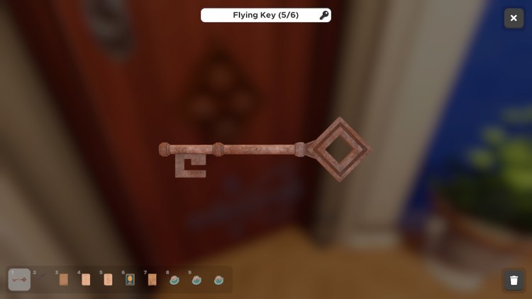 Hüpfender Schlüssel im Fluchtsimulator