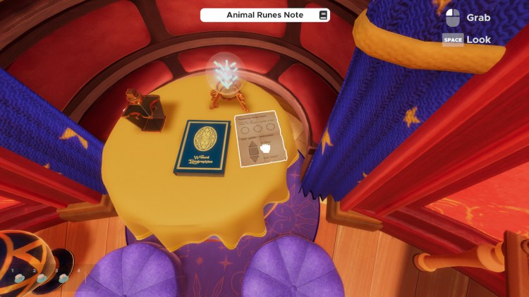 Nota de runas animales en Escape Simulator