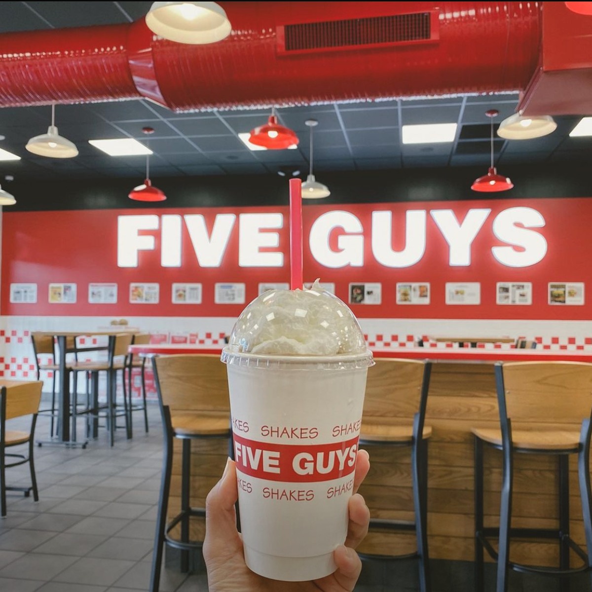 Five guys shake from the five Guys menu
