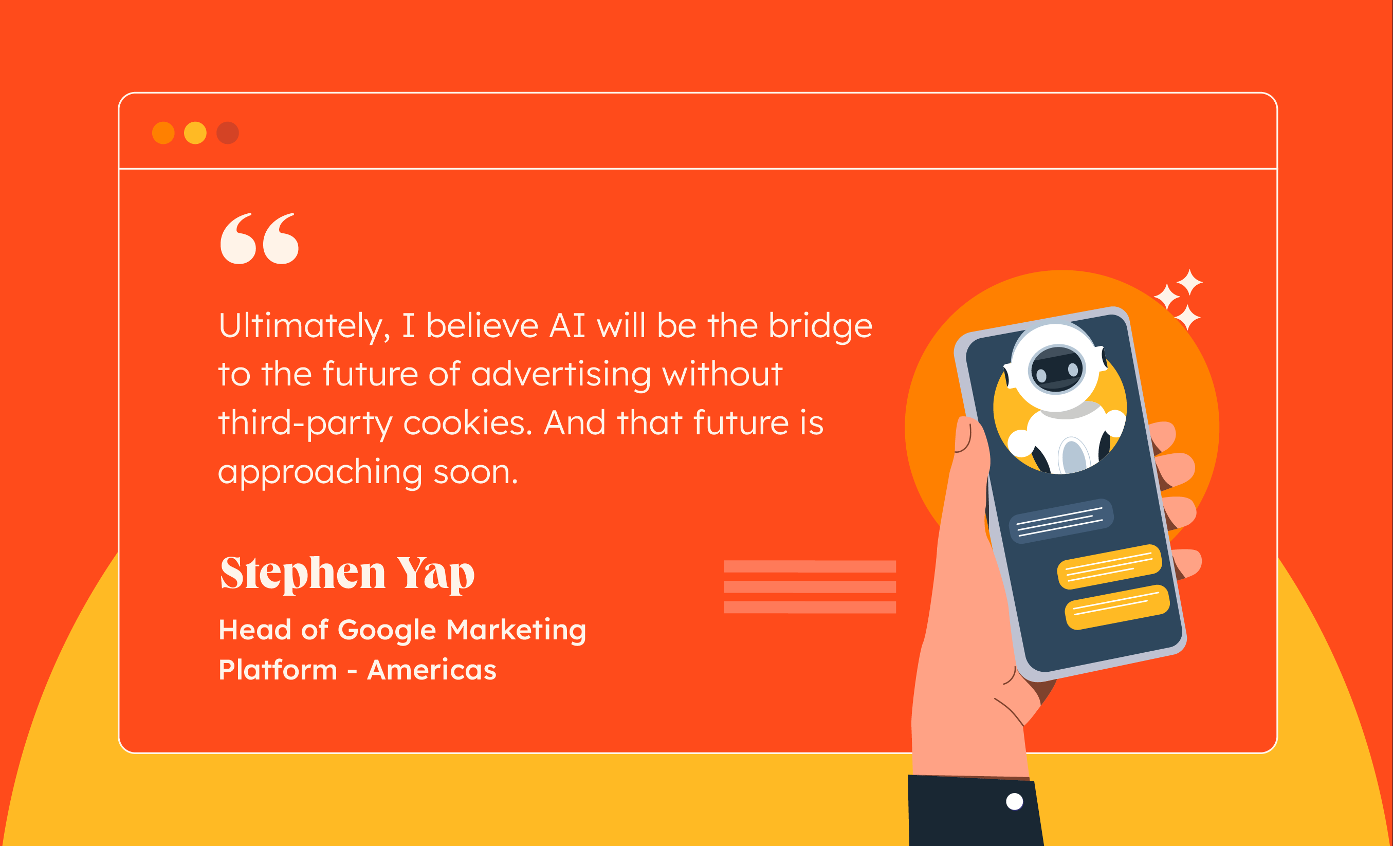 Stephen Yap over AI en reclame