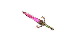 Couteau en cristal rose