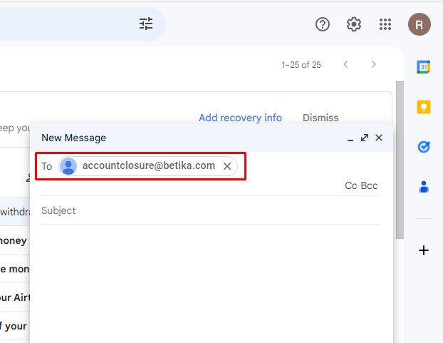 Betika email address for account closure
