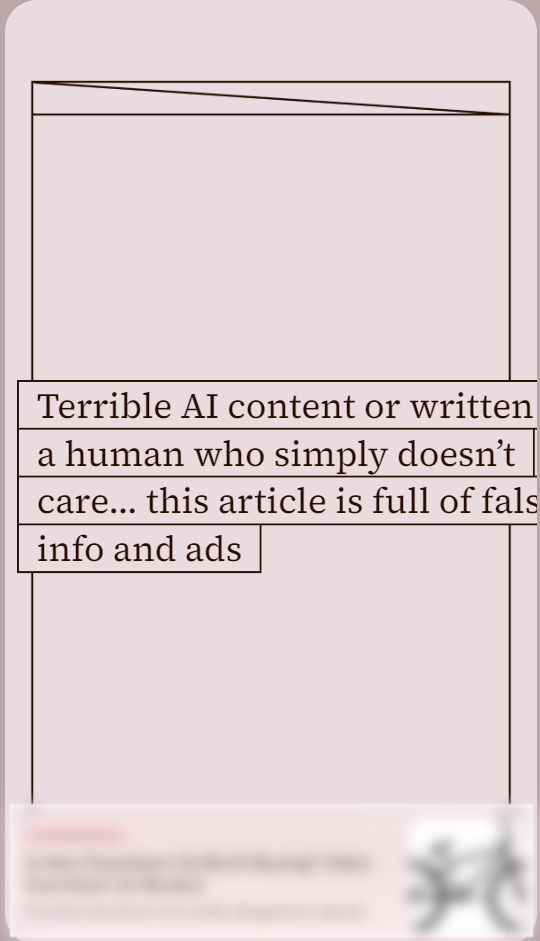 Google Note complaining about AI content or low-quality content