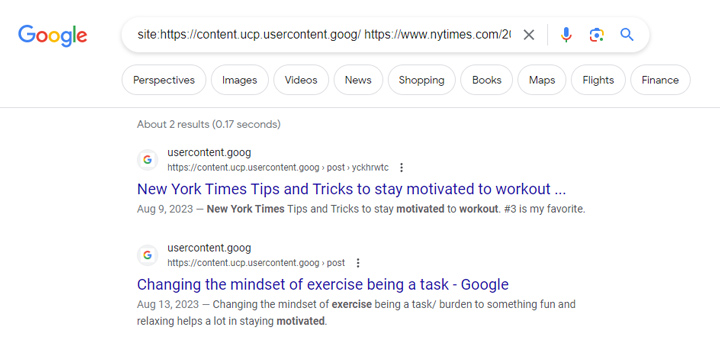 Finding Google Notes for a specific article or piece of content