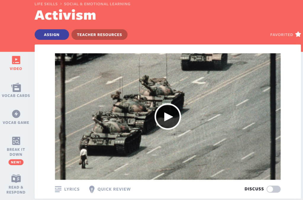 Leçon vidéo sur l'activisme