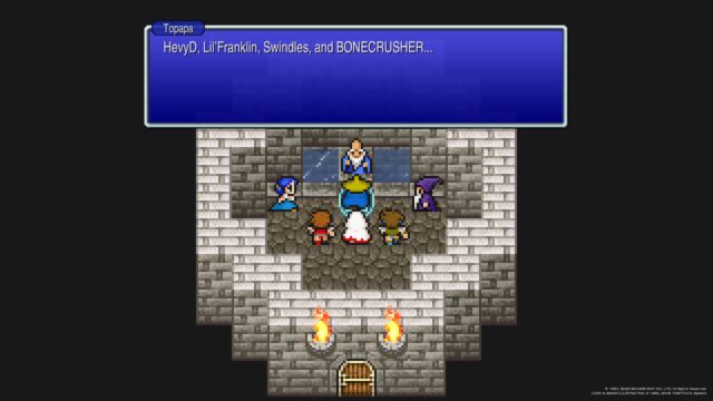 Final Fantasy III Pixel Remaster oyunundan ekran görüntüsü
