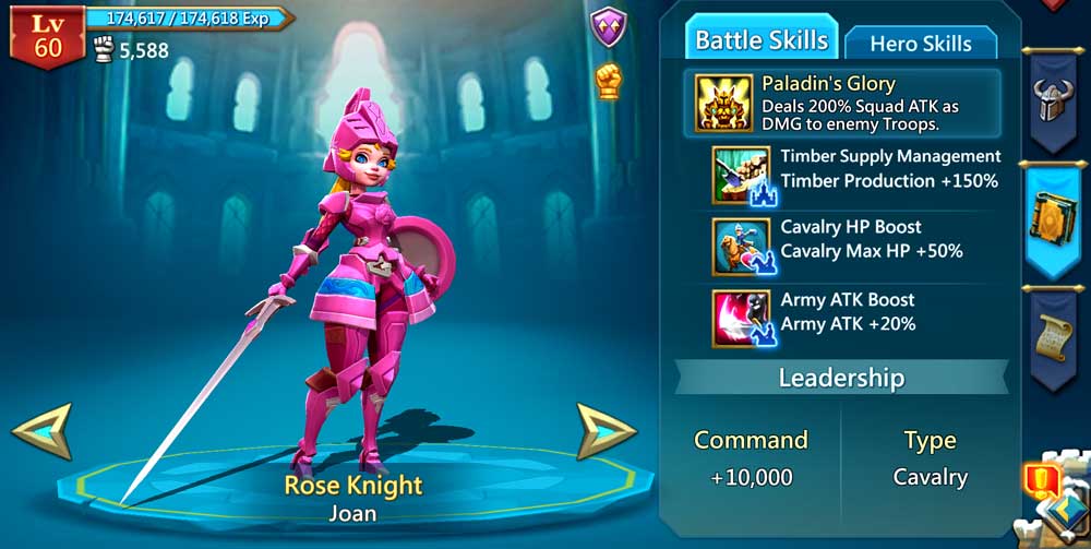 Rose Knight Battle Skills