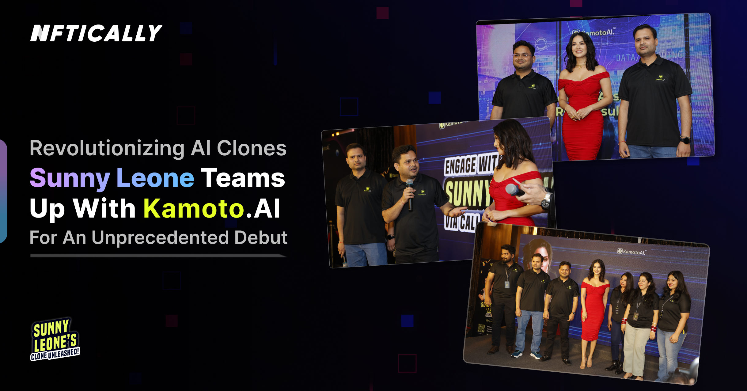 Revolucionando clones de IA: Sunny Leone se une a Kamoto.AI para uma estreia sem precedentes