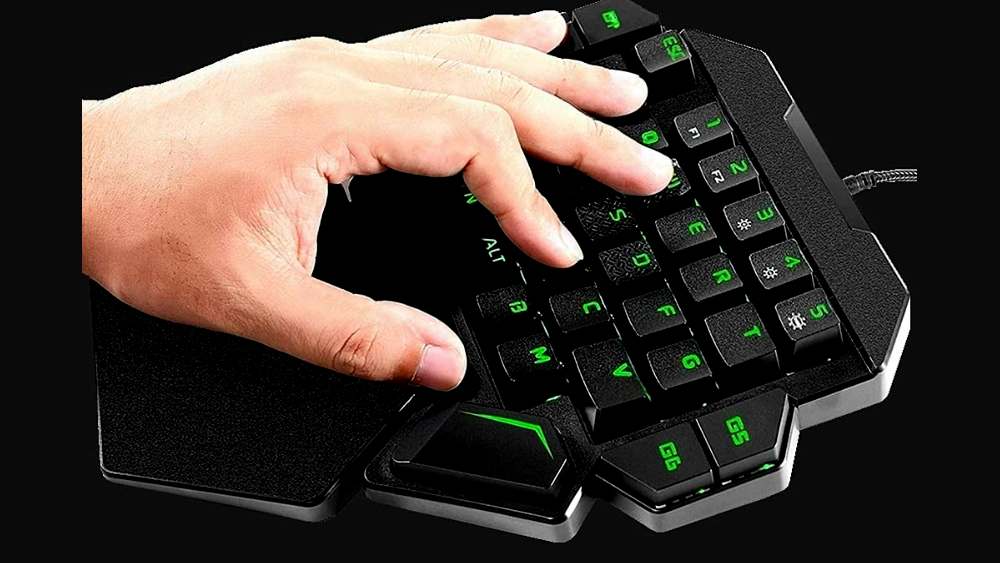 Cakce RGB Gaming-toetsenbord met één hand