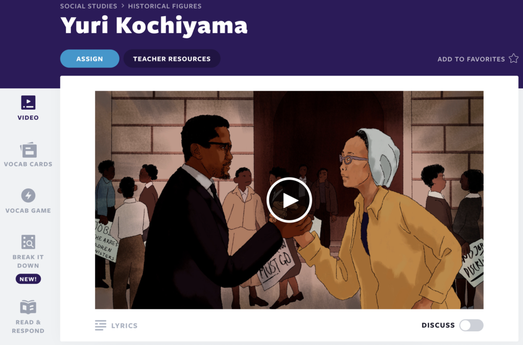 Bài học video Yuri Kochiyama