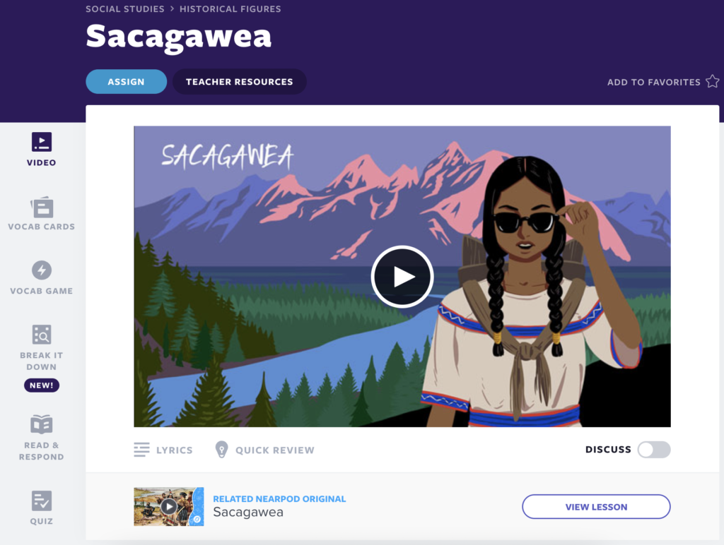Vídeo lección de Sacagawea