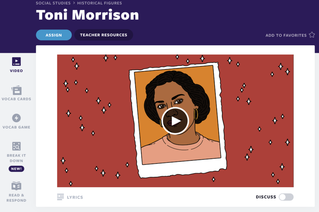Lección en vídeo de Toni Morrison