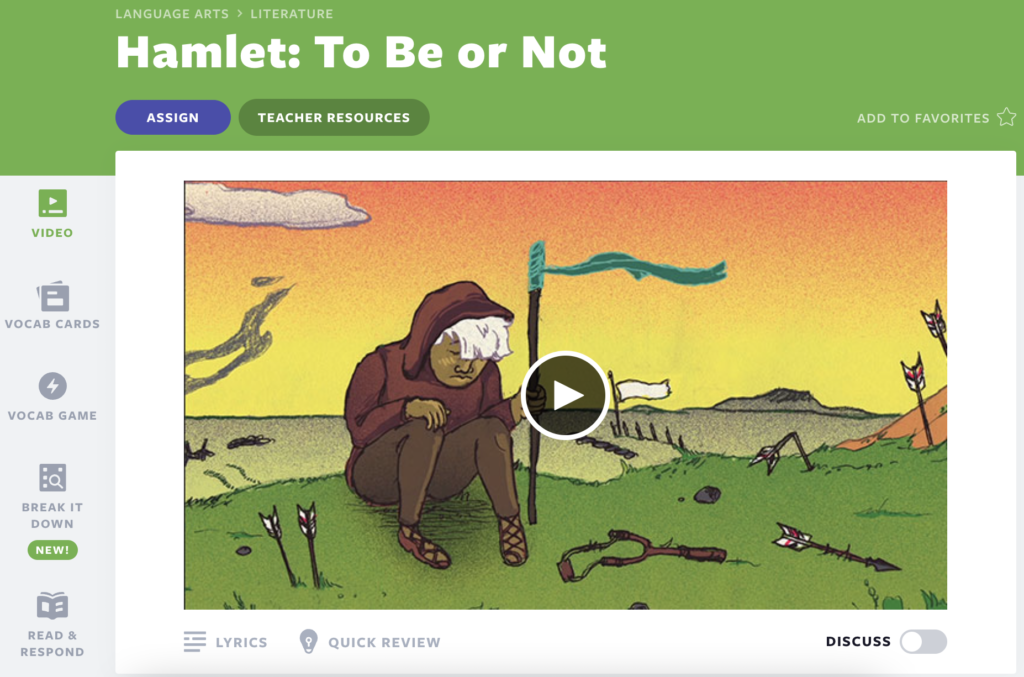 William Shakespeare's Hamlet: To Be or Not lesson video