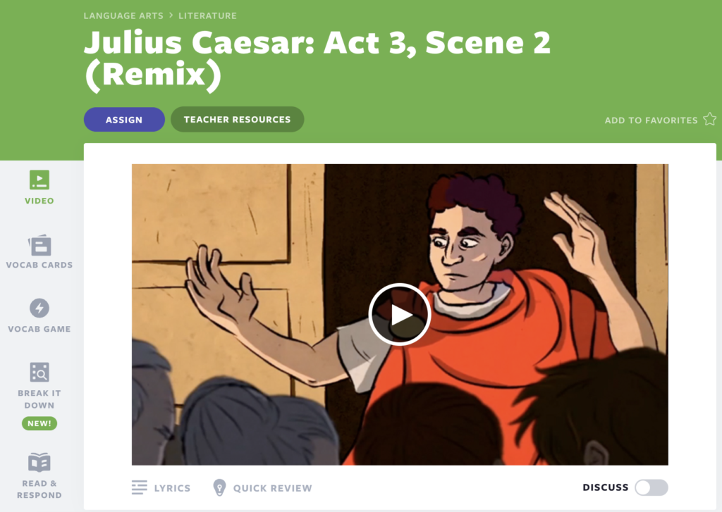 Julius Caesar - Act 3, Scene 2 (Remix) video lesson