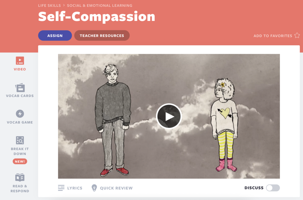 छात्र तनाव प्रबंधन के लिए आत्म-करुणा वीडियो पाठ