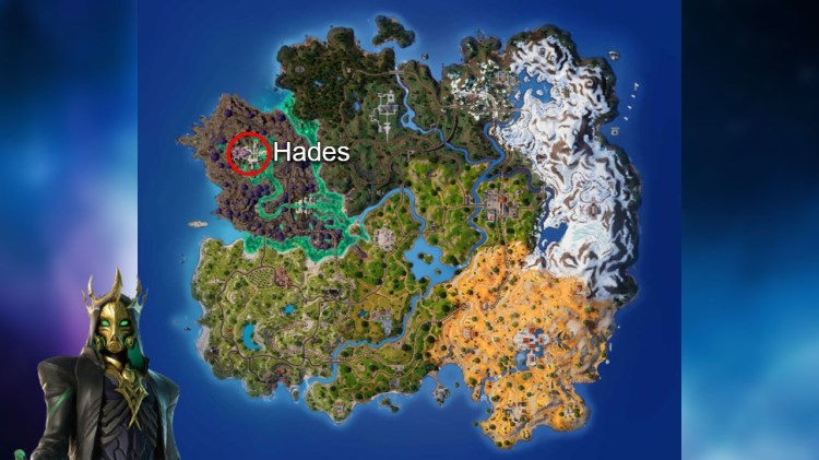 Localização do chefe Fortnite Hades