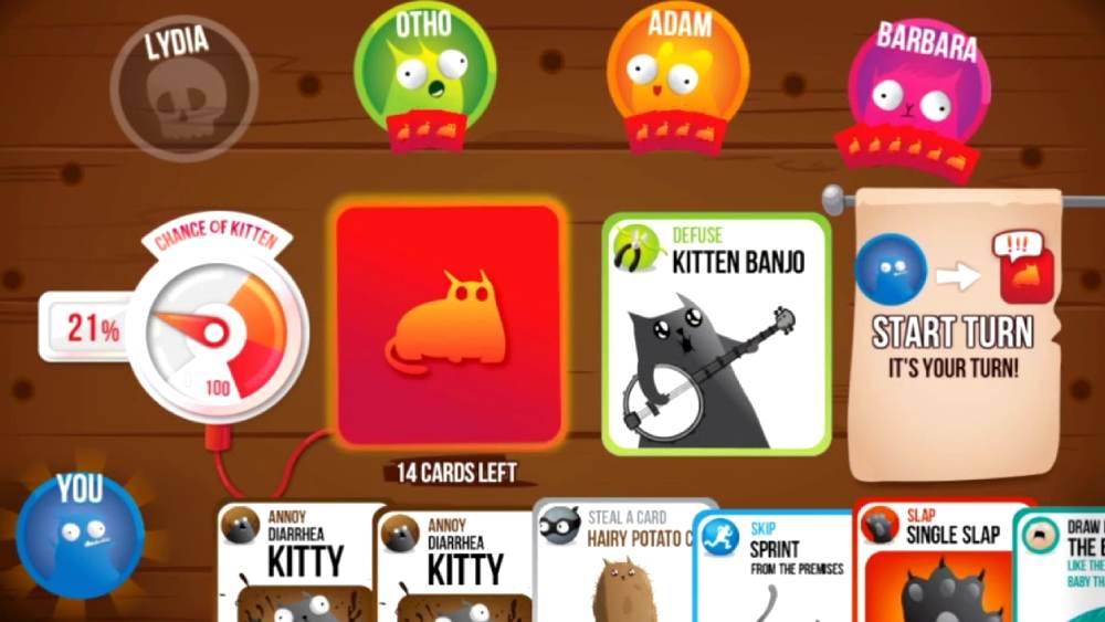 Exploding Kittens هي واحدة من أفضل ألعاب إستراتيجية البطاقات المحمولة