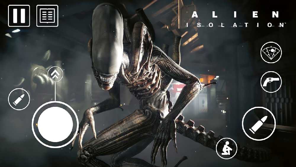 मोबाइल गेम लेआउट के साथ एलियन