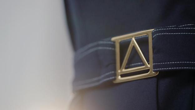 A detail shot of the prototypes for Delta's all-new, modern uniform collection.